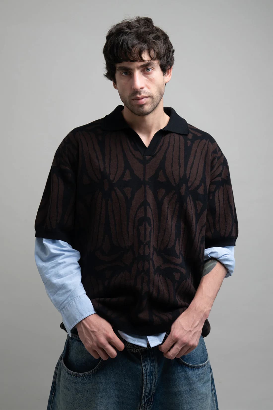 Flat-knit knitwear manufactured by Golfline, Ludhiana
