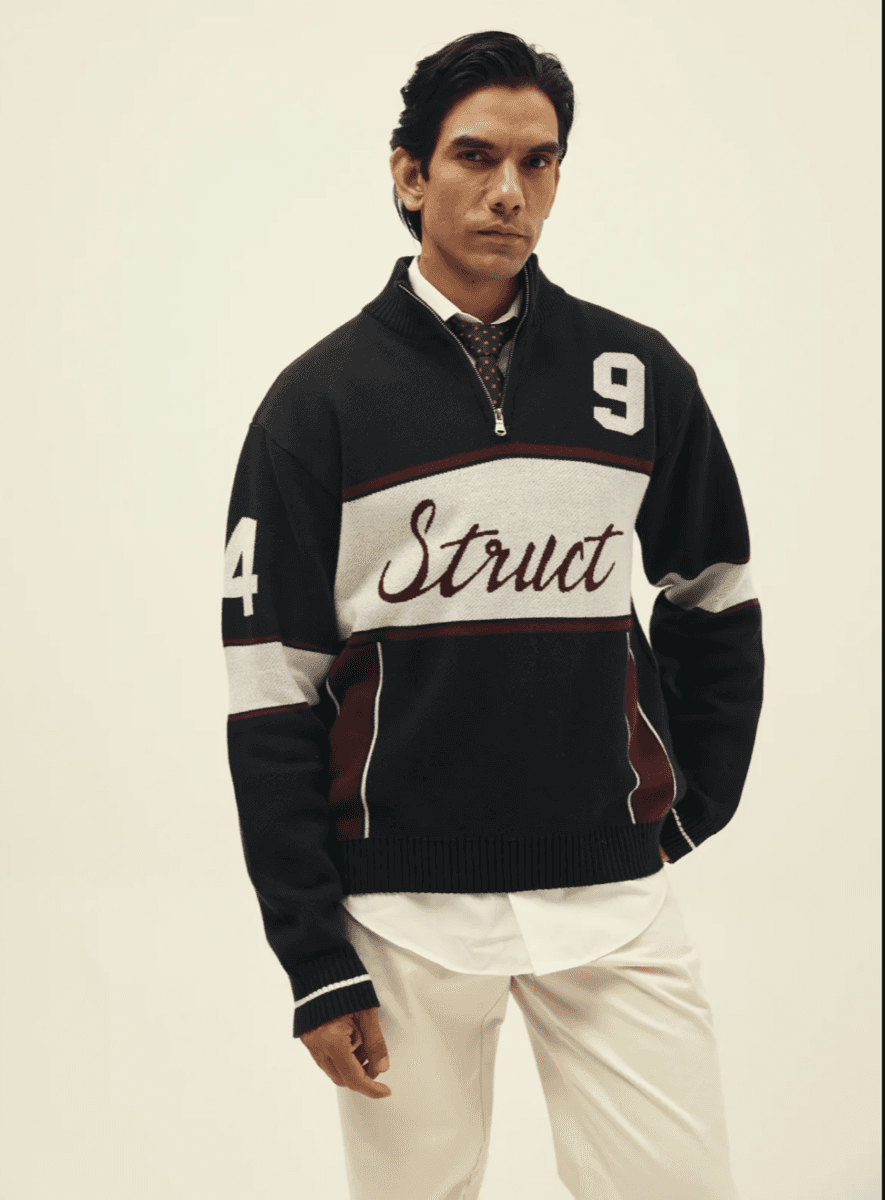 Flat-knit knitwear manufactured by Golfline, Ludhiana